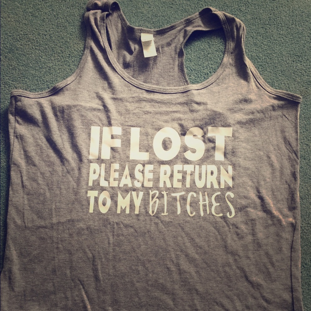 Funny racer back tank